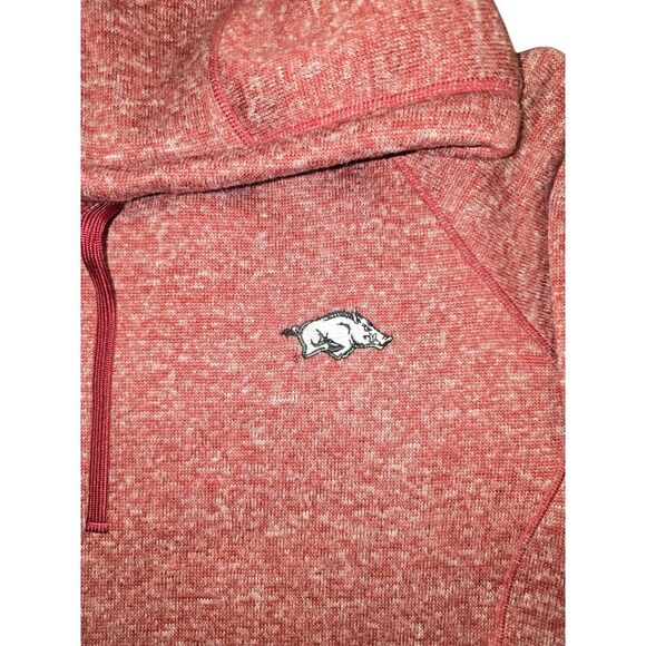 Arkansas Razorbacks Hooded Sweatshirt Women's XL Cardinal White Heathered Logo - Picture 4 of 6